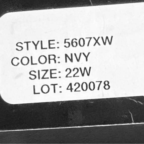 🌻NEW w/tags XSCAPE Navy Crepe Sweetheart Neck Evening Dress Gown Size 22W - Picture 10 of 10